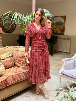 Vestido tul estampado | Kaela