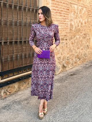 Vestido midi estampado| Nina