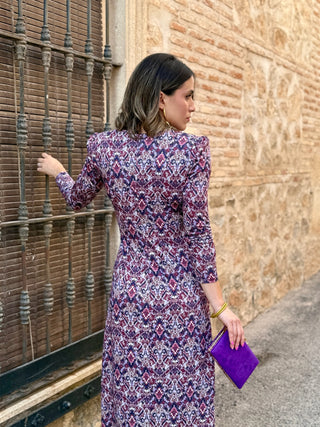 Vestido midi estampado| Nina
