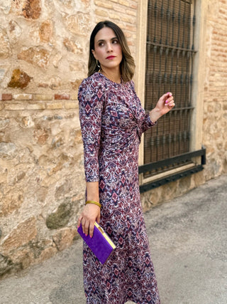 Vestido midi estampado| Nina