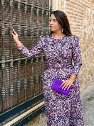 Vestido midi estampado| Nina