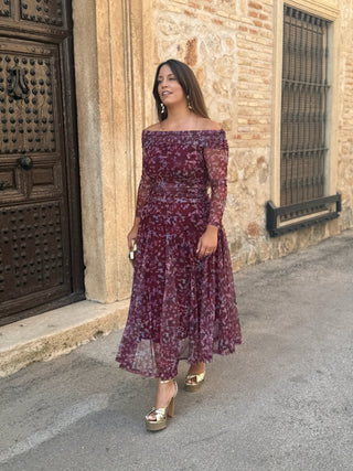 Vestido Tul Estampado| Vera