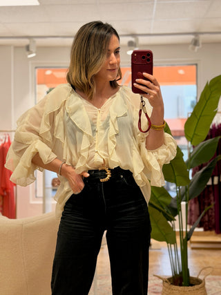 Blusa Volante Blanca | Amelia