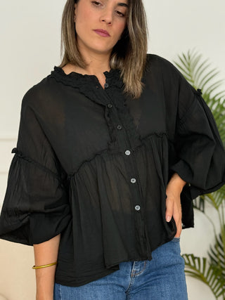 Blusa fluida Negra | Felina