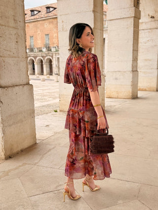 Vestido gasa estampado | Tina