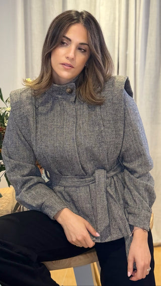Chaqueta con cinturón | Mika