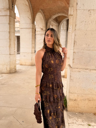 Vestido midi volantes | Aurea