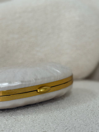 Clutch nácar blanco perla | Viena