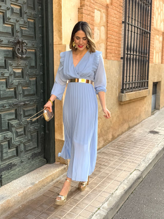 Vestido plisado azul | Lucia