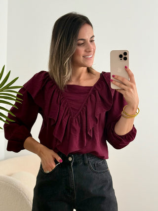 Blusa Volante Burdeos | Roma
