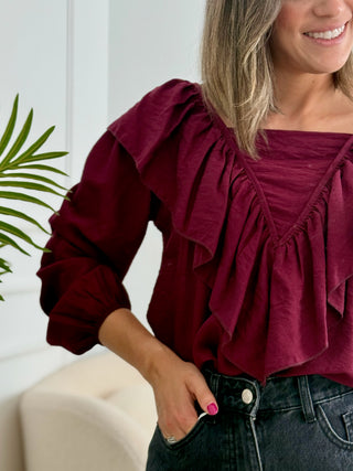 Blusa Volante Burdeos | Roma