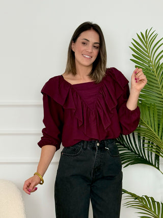 Blusa Volante Burdeos | Roma