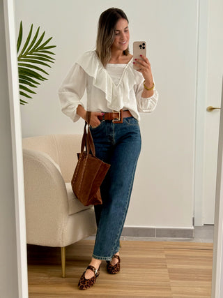 Blusa Volante Blanca | Roma