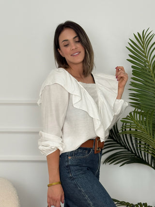 Blusa Volante Blanca | Roma