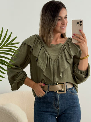 Blusa Volante Verde | Roma