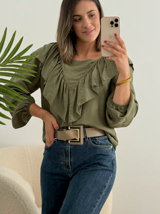 Blusa Volante Verde | Roma