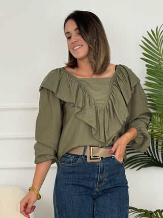 Blusa Volante Verde | Roma