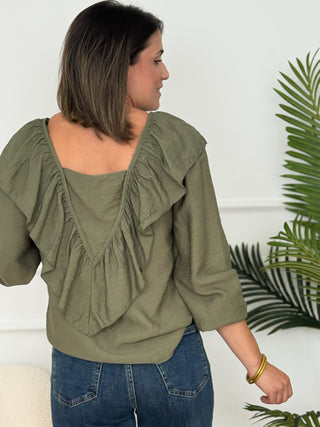 Blusa Volante Verde | Roma
