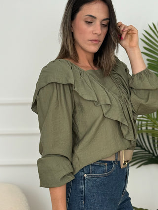 Blusa Volante Verde | Roma