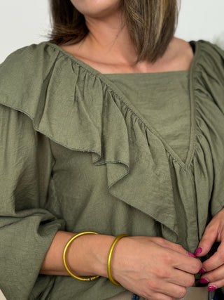 Blusa Volante Verde | Roma