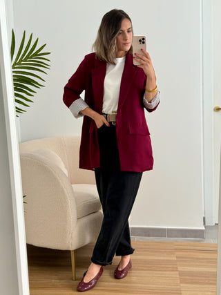 Blazer burdeos | Olivia