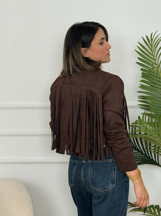 Chaqueta ante flecos Marrón I Mika