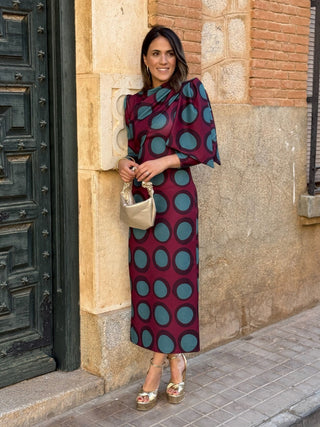 Vestido estampado círculos | Iraina