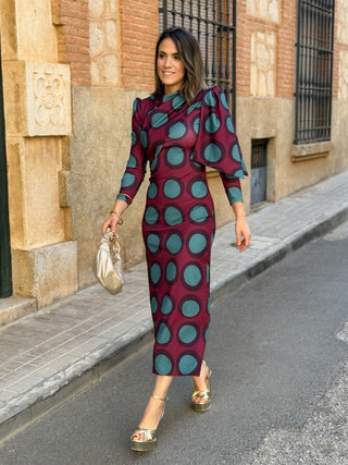 Vestido estampado círculos | Iraina