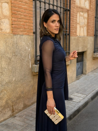 Vestido Tul azul marino  | Lia