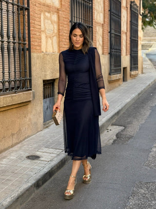 Vestido Tul azul marino  | Lia