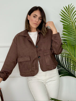 Chaqueta efecto ante marron |  Yais