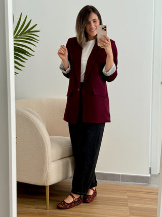 Blazer burdeos | Olivia