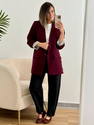 Blazer burdeos | Olivia