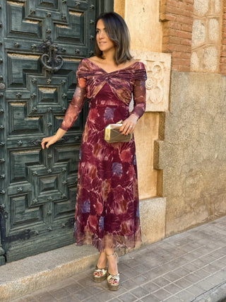 Vestido midi estampado  | Anastasia