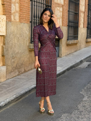 Vestido midi estampado |  Michi