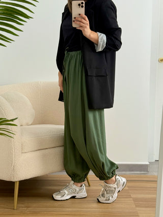 Pantalón bombacho puño kaki | Olivia