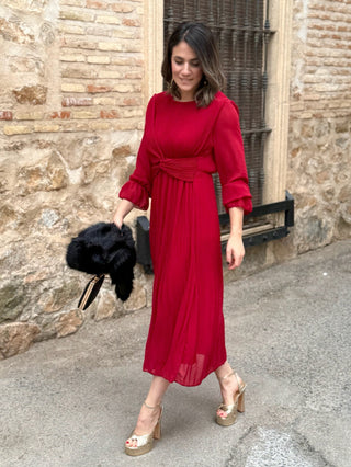Vestido gasa rojo intenso | Magui