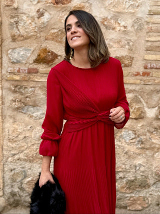 Vestido gasa rojo intenso | Magui