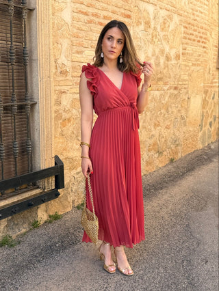 Vestido gasa terracota  | Savia