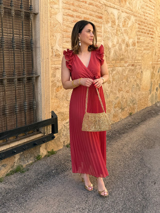 Vestido gasa terracota  | Savia