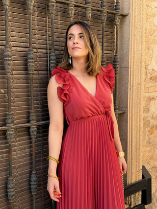 Vestido gasa terracota  | Savia
