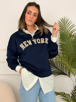 Sudadera azul marino| New York