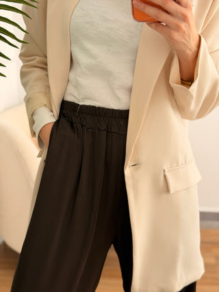 Pantalón bombacho satinado marrón  | Bryan