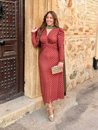 Vestido midi estampado |  Malu