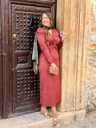 Vestido midi estampado |  Malu