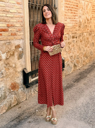 Vestido midi estampado |  Malu