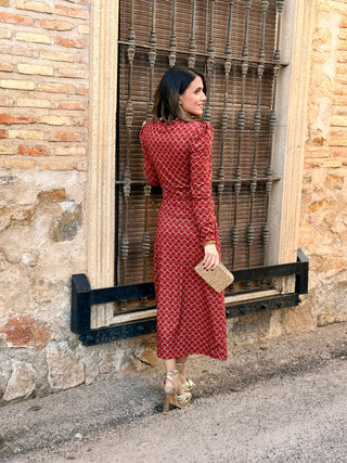 Vestido midi estampado |  Malu