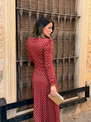 Vestido midi estampado |  Malu