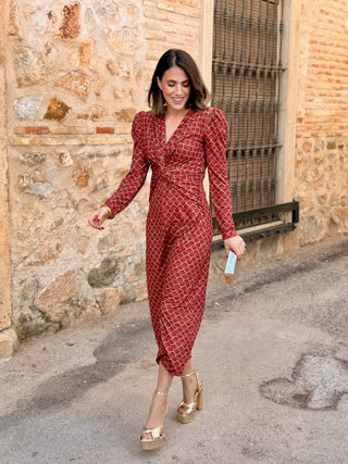 Vestido midi estampado |  Malu