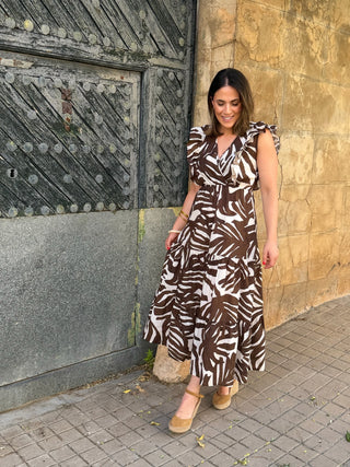 Vestido verde com bordado em relevo | Tribal 